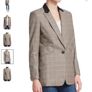 NWT - Rag and Bone Blazer ( leather collar)